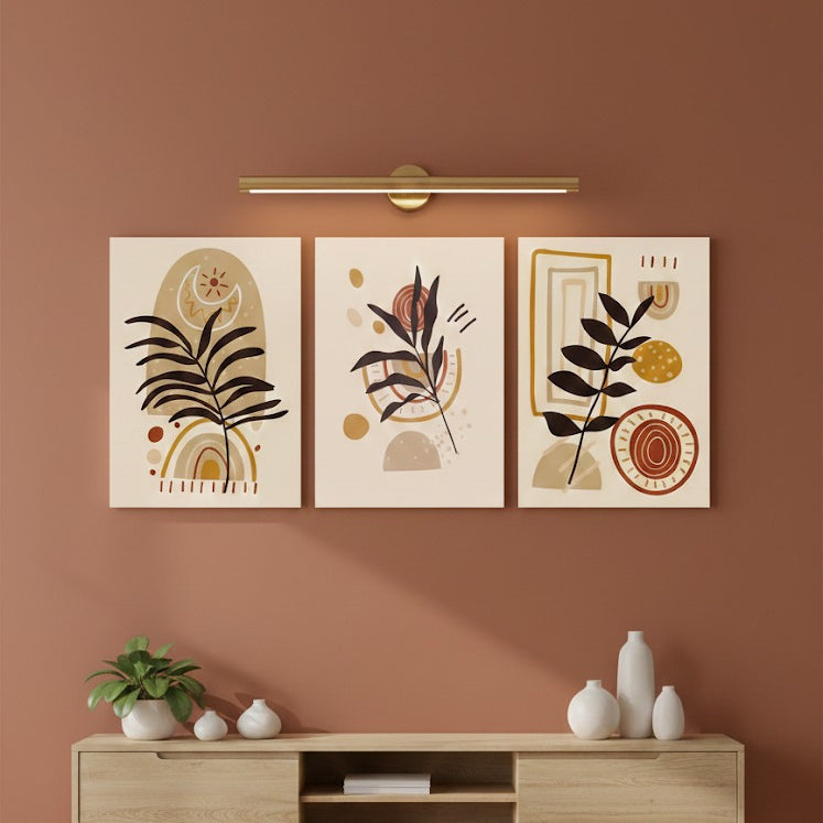 3 Pcs Wooden Sticky Wall Frames – 8x11 Inch Ready Size Each with Adhesive Tape