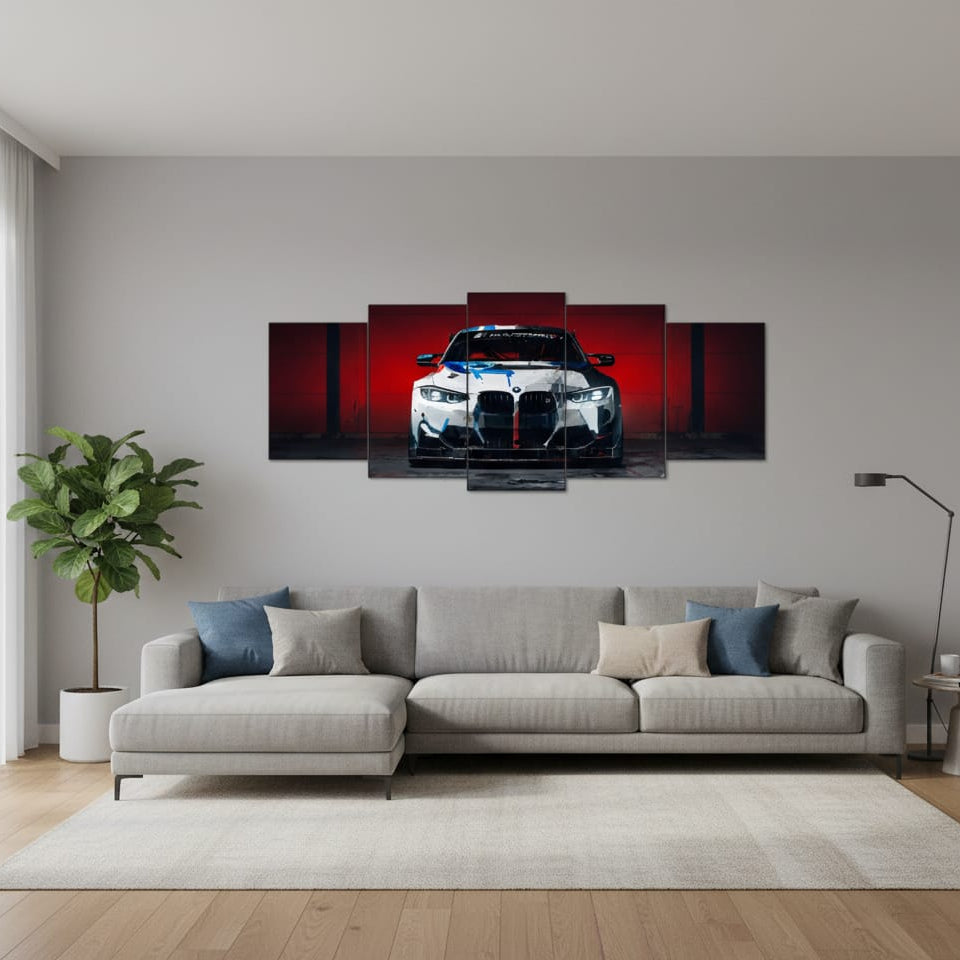 5 Pcs Wooden Sticky Wall Frames Set – 16x40 Inch Ready Size Decorative Wall Tiles with Adhesive Tape
