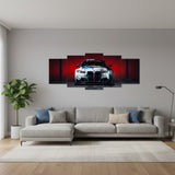 5 Pcs Wooden Sticky Wall Frames Set – 16x40 Inch Ready Size Decorative Wall Tiles with Adhesive Tape