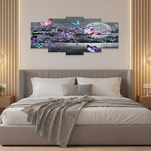 Wooden Sticky Wall Frames Set of 5 – 16x40 Inch Ready Size Decorative Wall Tiles with Adhesive Tape